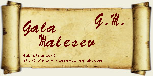 Gala Malešev vizit kartica